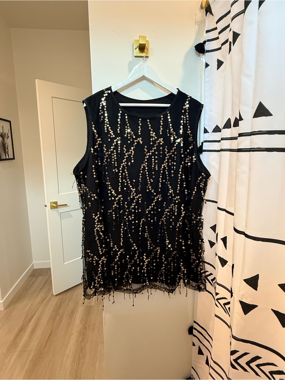 Bloomchic 22/24 NWOT Black Beaded Sequin Sleeveless Top